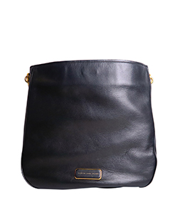 Shoulder Bag, Leather, Black, DB/S, 2*